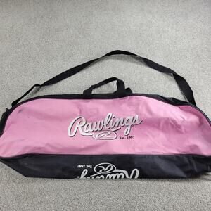 Rawlings Playmaker Softball Baseball Bat Helmet Equipment Duffle Bag Pink Black